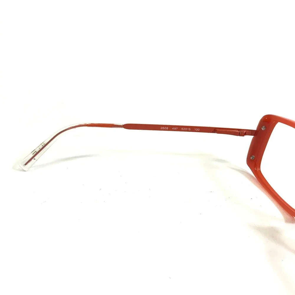 Salvatore Ferragamo Eyeglasses Frames 2608 407 Orange Square Full Rim 52-15-130